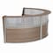 Linea Italia Reception Desk 71 in D X 46 in H, 11.9 ft W X Thermofused Laminate, Walnut, Clear ZUI317 - alternate 4